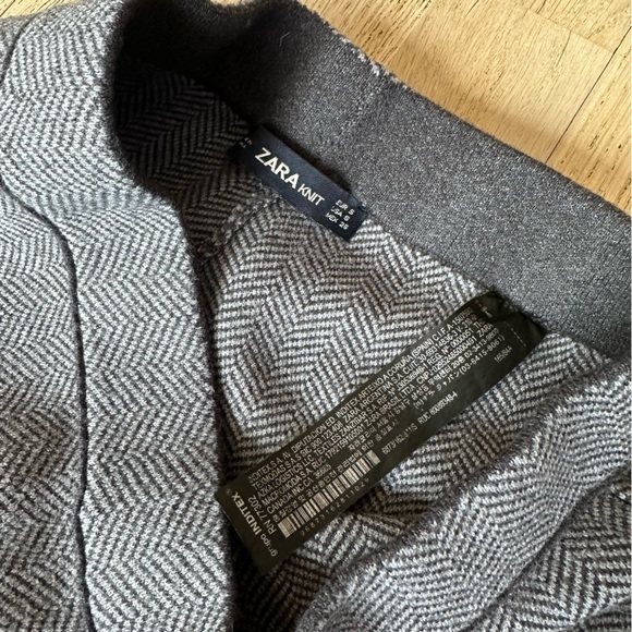 Zara Wide Leg Herringbone Trousers S - Picture 7 of 9